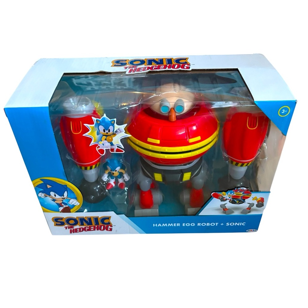 Sonic the Hedgehog 2.5" Hammer Egg Robot Battle Set with Sonic Figure *NEW*